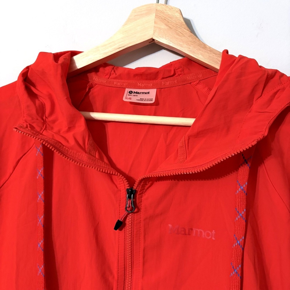 Marmot Campana Anorak Lightweight Jacket Red Blue Women's Size L - Picture 2 of 9